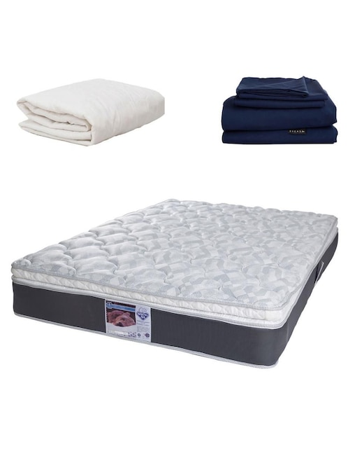 Colchón + protector y sabanas Spring Air Marte confort medio
