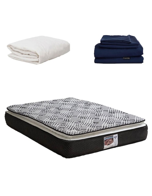 Colchón Spring Air Omega confort firme + Protector y Sábanas