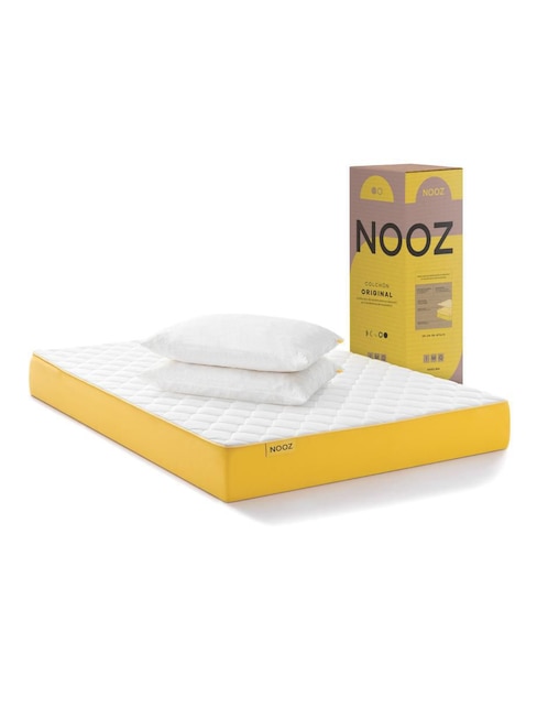 Colchón Nooz Original + 2 pack almohada essential confort medio