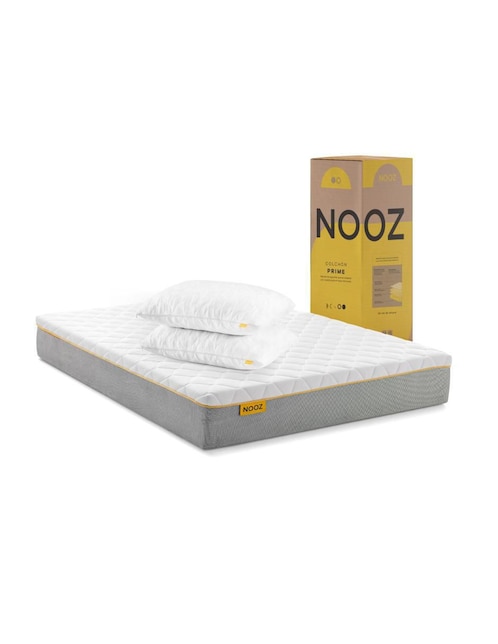Colchón Nooz Prime confort medio + almohadas