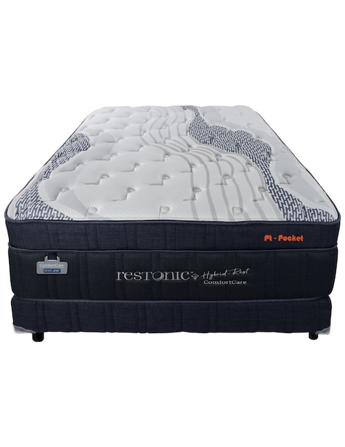 Juego de colchón y box Hybrid Rest Restonic