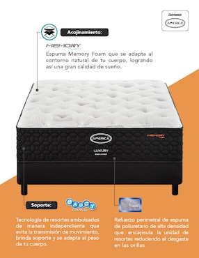 Juego de colchón y box Luxury América