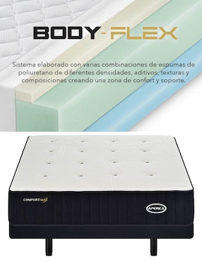 Juego de colchón y box Body Flex América
