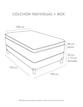 Juego de colchón y box Vail Plomo Restonic