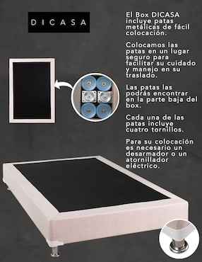 Juego de colchón y box Vail Plomo Restonic