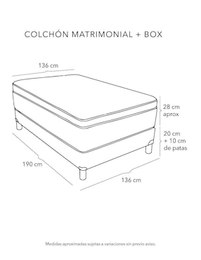 Juego de colchón y box Vail Plomo Restonic