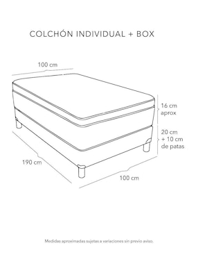 Juego de colchón y box Roll Restonic Individual
