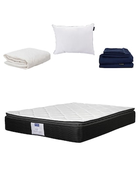 Colchón Restonic Legan Confort Medio + Almohada + Protector Y Sábanas