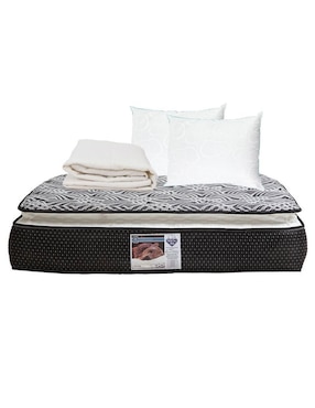 Colchón Spring Air Omega Confort Firme + Almohadas Y Protector