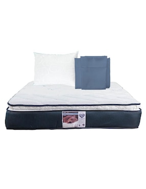 Colchón + Almohada Y Sabanas Spring Air Mónaco Confort Medio