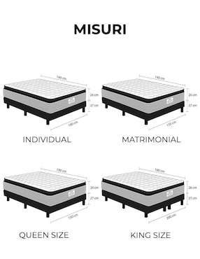 Juego de colchón y box Misuri America