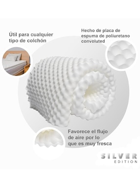 Colchoneta Memory Foam Silver Edition confort ortopédico