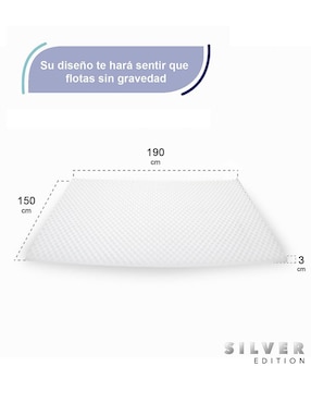 Colchoneta Memory Foam Silver Edition confort ortopédico