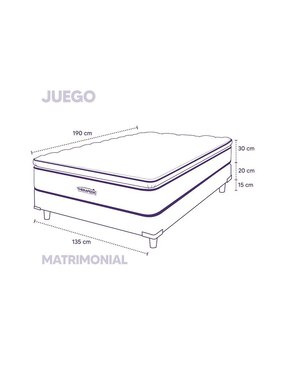 Juego de colchón y box Nait Therapedic