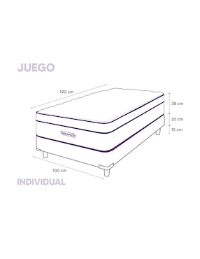 Juego de colchón y box Hermes Therapedic