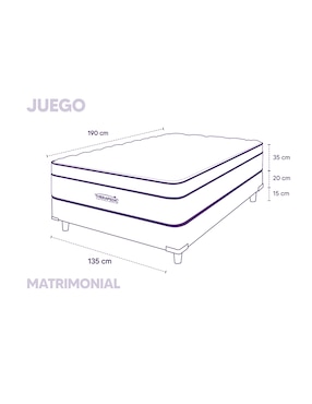 Juego de colchón y box Larisa Therapedic
