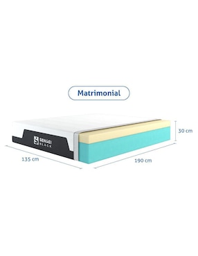 Colchón en caja Sensei black de memory foam