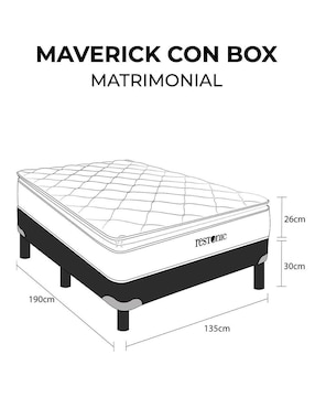 Juego de colchón y box Moon Care Restonic