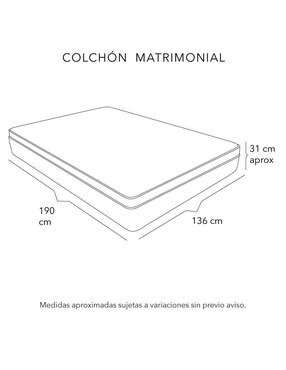 Colchón regular Dicasa trini matrimonial