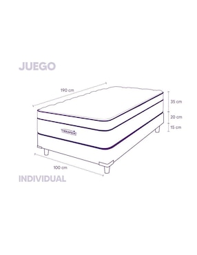 Juego de colchón y box Fancy Therapedic