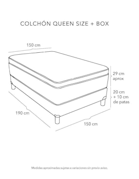 Juego de colchón y box Omega Box Spring Air