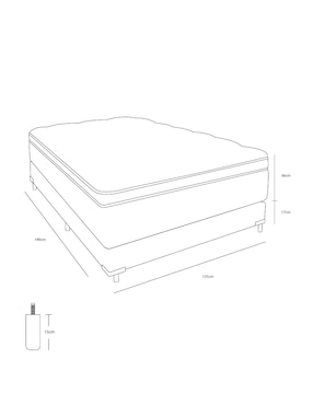 Juego de colchón y box Dual Confort Restonic