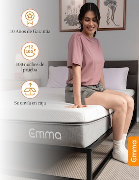 Colchón en caja Emma Sleep Hybrid Premium+ confort firme