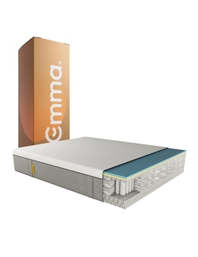 Colchón En Caja Emma Sleep Hybrid Diamond Confort Medio