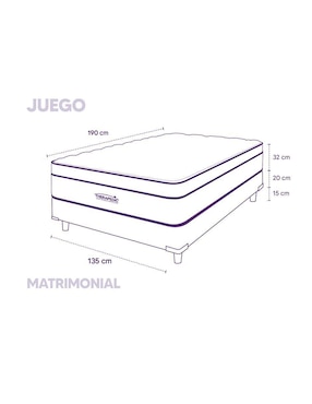 Juego de colchón y box Blush Therapedic