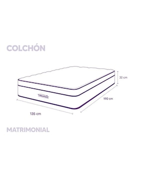 Colchón regular Therapedic blush