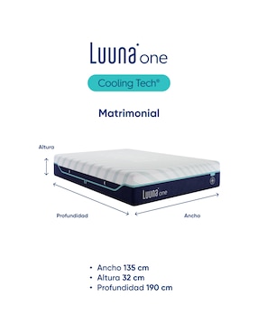 Colchón en caja Luuna one suave cooling