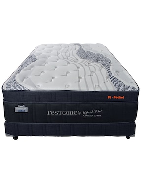 Juego de colchón y box Hybrid Rest Restonic