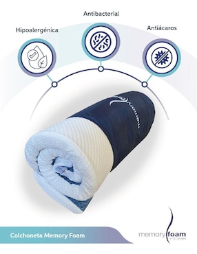 Colchoneta Memory Foam confort suave