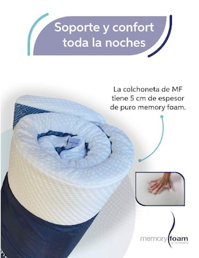 Colchoneta Memory Foam confort suave