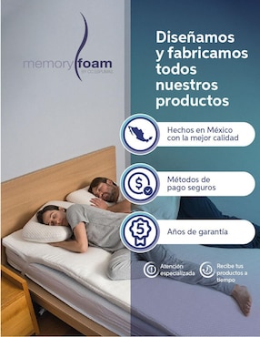Colchoneta Memory Foam confort suave