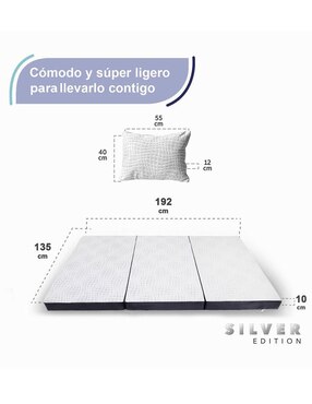 Colchón plegable Silver Edition pack más almohada