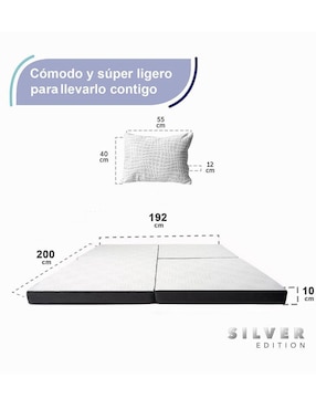 Colchón plegable Silver Edition pack más almohada