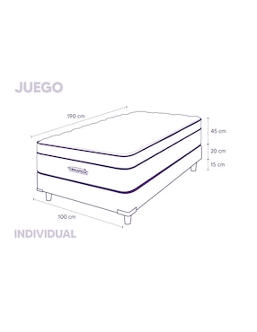 Juego de colchón y box Nahara Therapedic