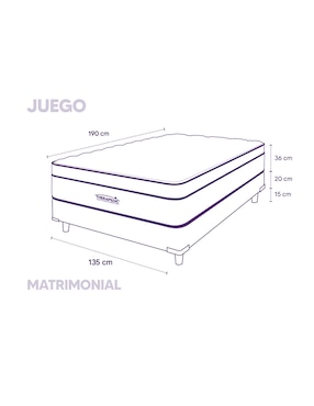 Juego de colchón y box Melody Therapedic