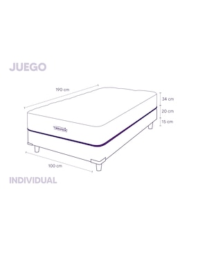 Juego de colchón y box Evan Therapedic