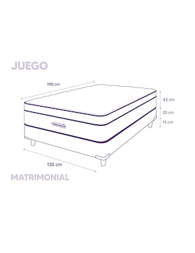 Juego de colchón y box Azura Therapedic