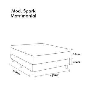 Juego de colchón y box Spark Dormimundo