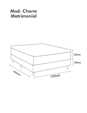 Juego de colchón y box Charm Dormimundo