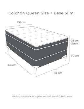 Juego de colchón y box Cardona slim Spring Air