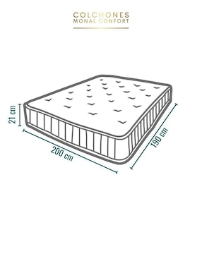 Colchón en caja Monal Confort slim gray