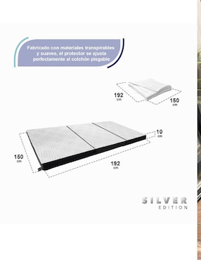 Colchón plegable Silver Edition colchón plegable + protector impermeable
