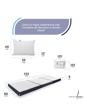 Colchón plegable Memory Foam colchón plegable + almohada + sabana