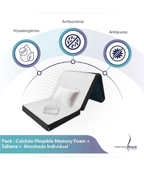 Colchón plegable Memory Foam colchón plegable + almohada + sabana
