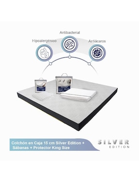 Colchón en caja Silver Edition + sábana + protector
