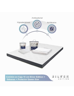 Colchón en caja Silver Edition + sábana + protector